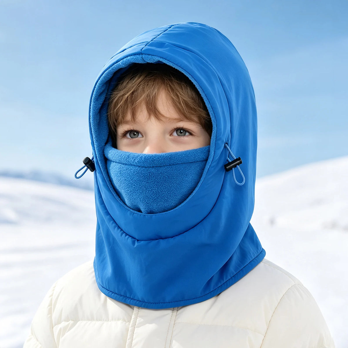 Kids' Fleece Winter Hood with Face and Neck Cover