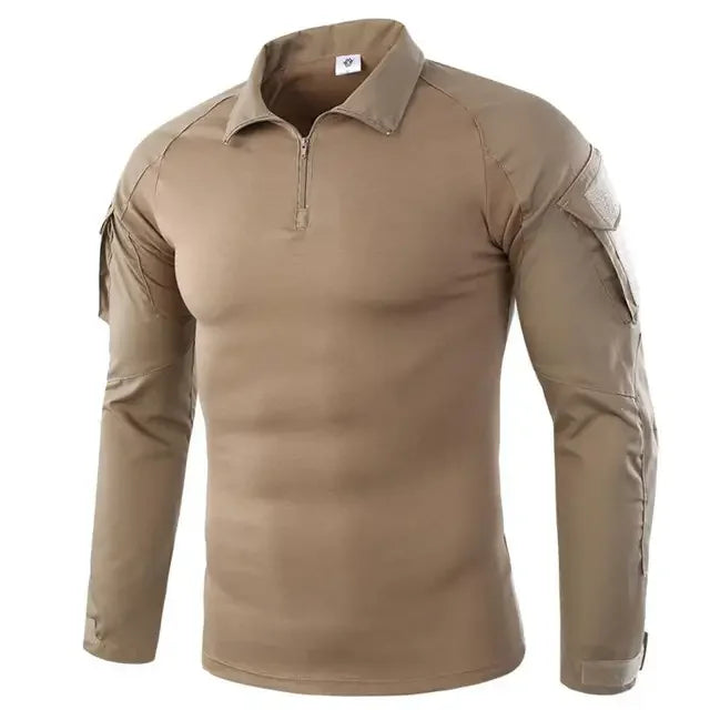 Men's Military Camouflage Long Sleeve Hiking Shirt — Tactical Outdoor Shirt