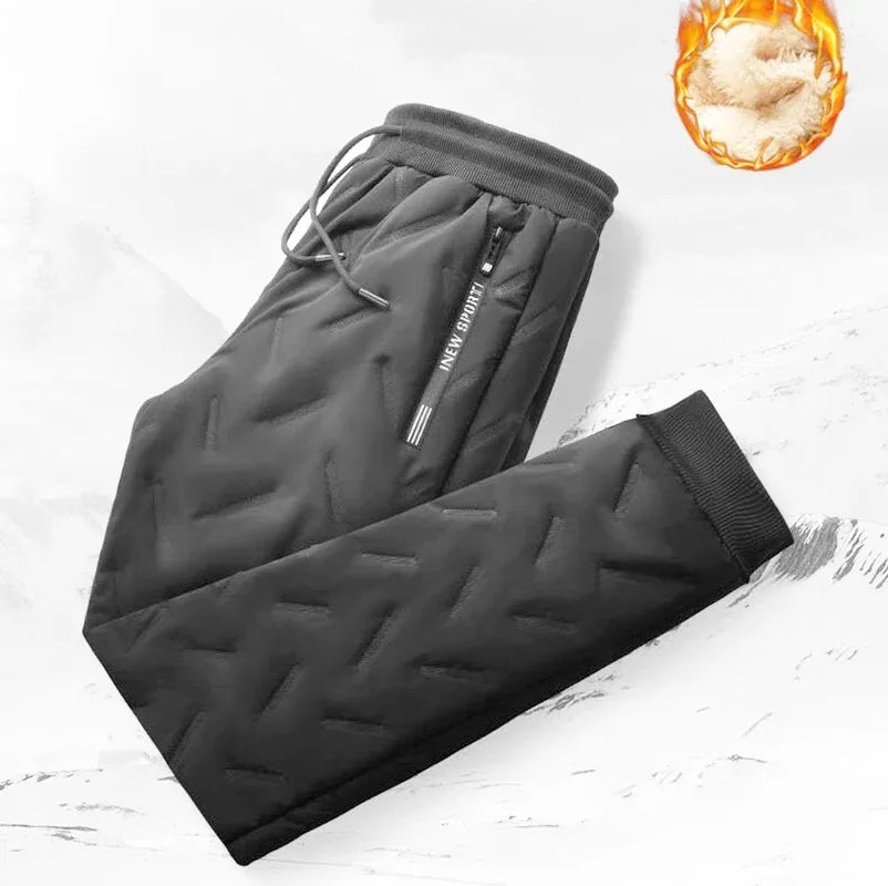 Women's Warm Plush Straight Leg Drawstring Pants — Thickened Winter Sport Trousers