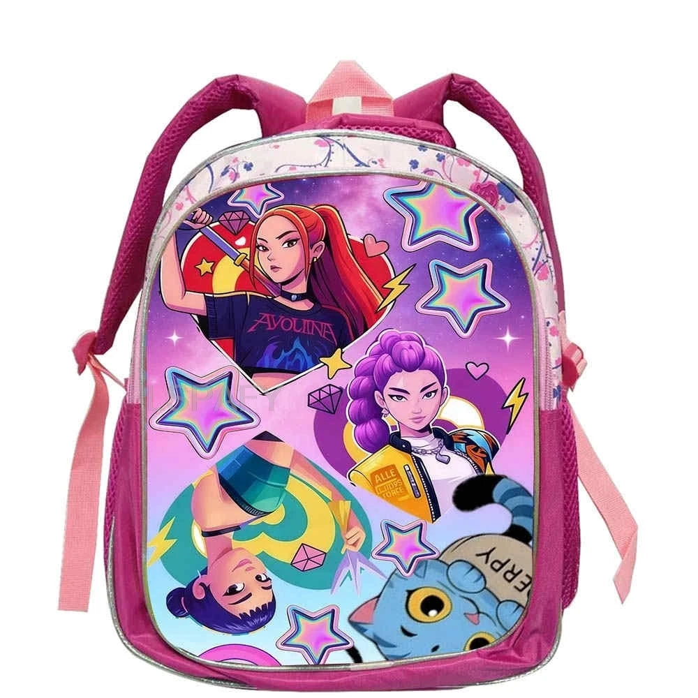 KPop Character Kids Backpack – Lightweight 12-Inch School Bag