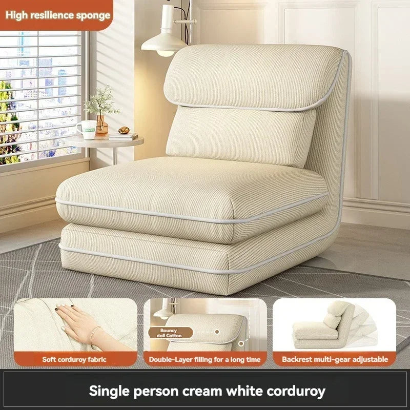 Foldable Fabric Sofa Bed — Lazy Tatami Lounge Chair