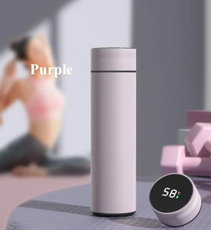 Trebalena 500ml Temperature Display Vacuum Thermos Bottle – 304 Medical-Grade SS, 24Hr Hot & Cold, Touch Temp Lid, 8 Colors