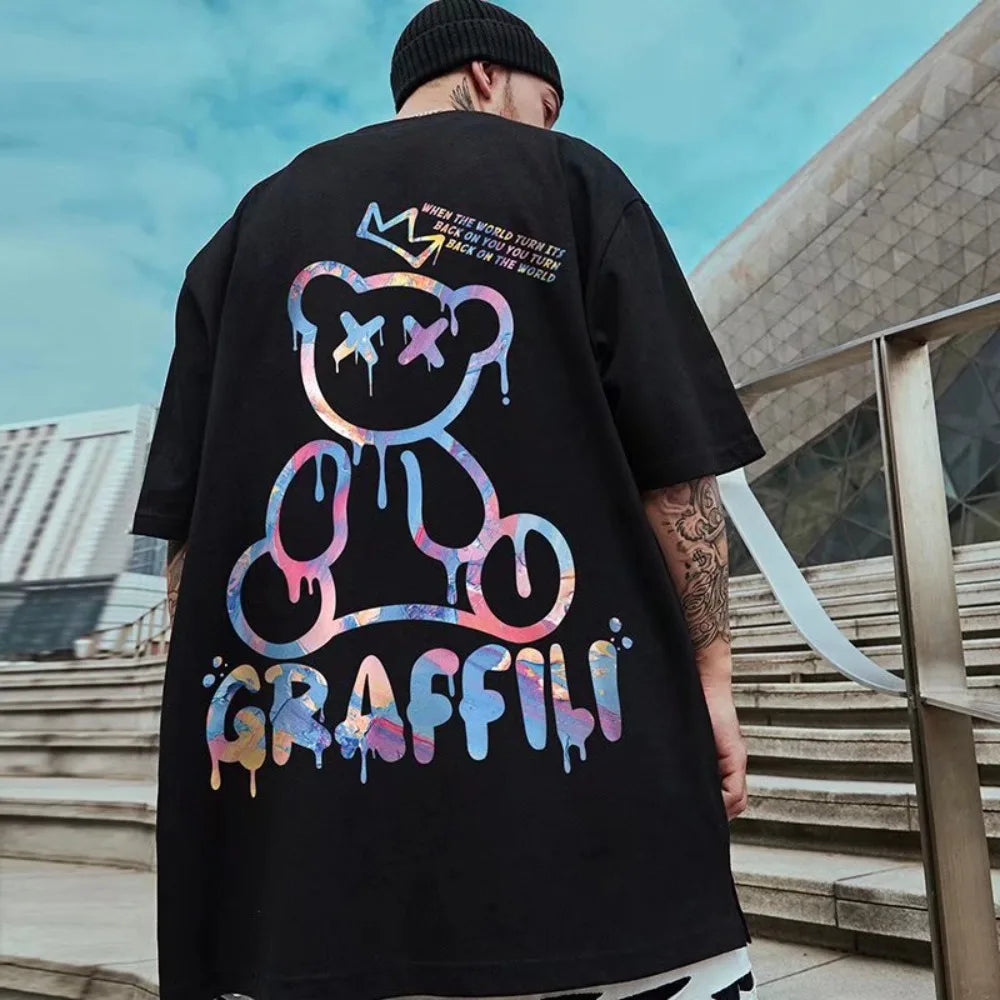 Oversized Korean T-Shirt — Loose Fit Round Neck Casual Couple Tee (M–8XL)