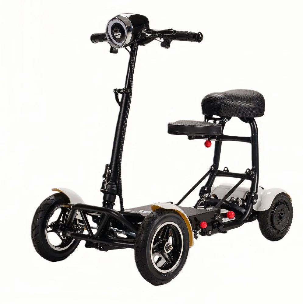 4-Wheel Mobility Scooter for Seniors, Foldable Electric Travel Scooter
