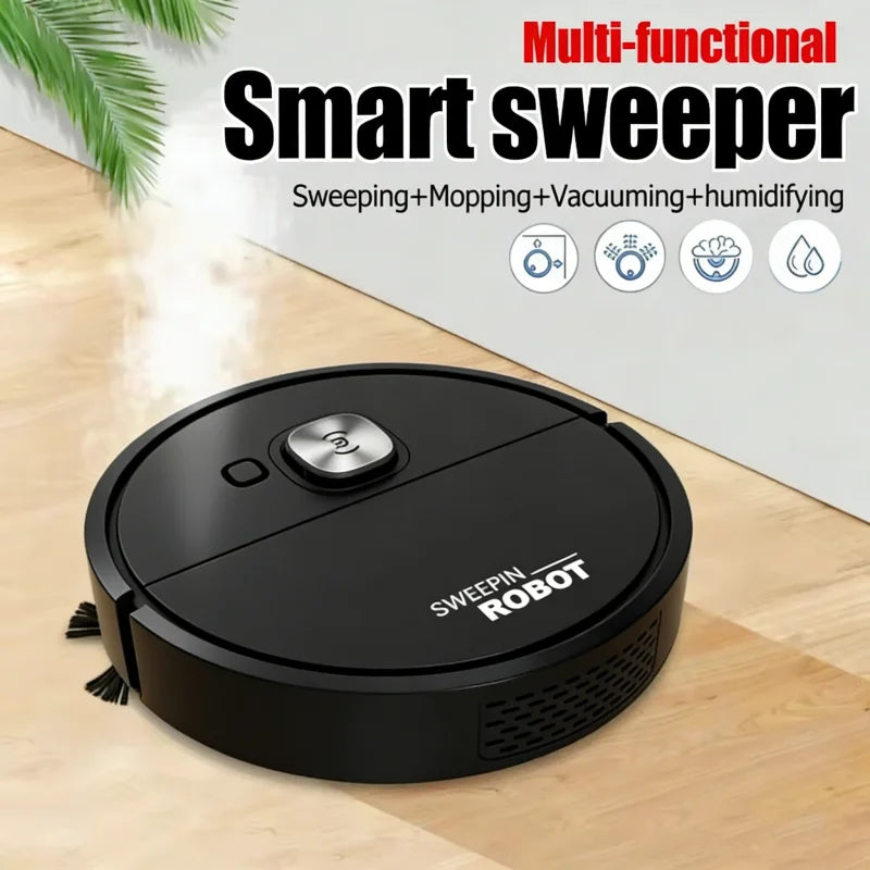 Mini 3-in-1 Robot Vacuum Cleaner — Intelligent Smart Sweeping Robot for Home Floor, Carpet, Dust & Mopping