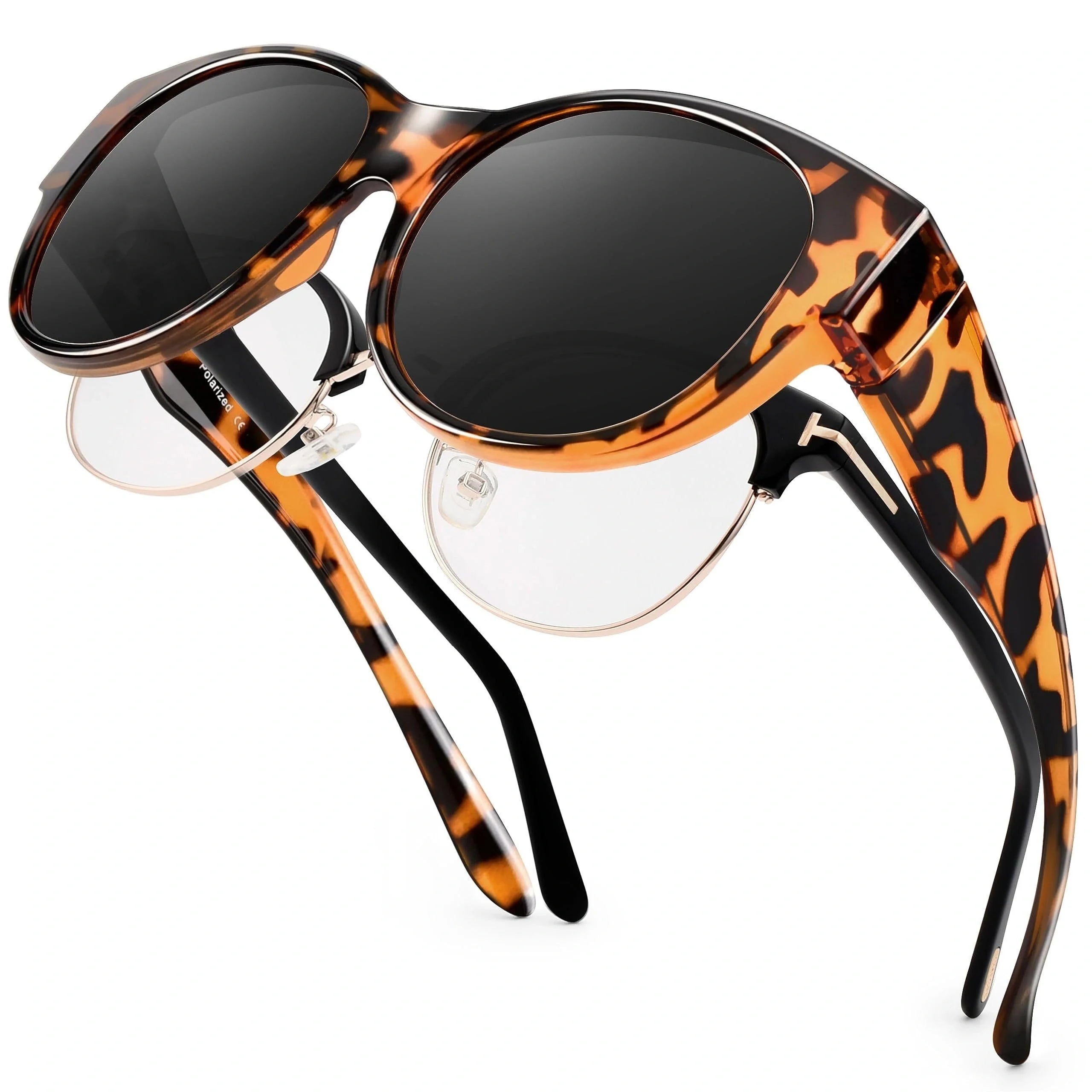 Polarized Fit-Over Sunglasses | Lightweight Over-Glasses UV Protection for Women