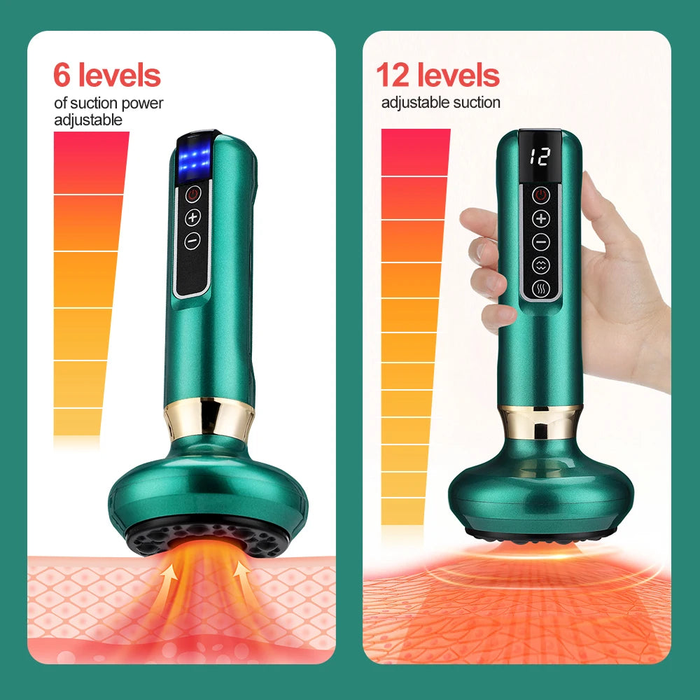 Electric Vacuum Cupping Device – Anti-Cellulite Body Massager with Guasha & Infrared Heat