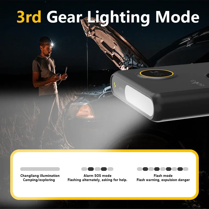GOKKCL 80Wh Portable Car Jump Starter — Compact Emergency Battery Booster & Power Bank