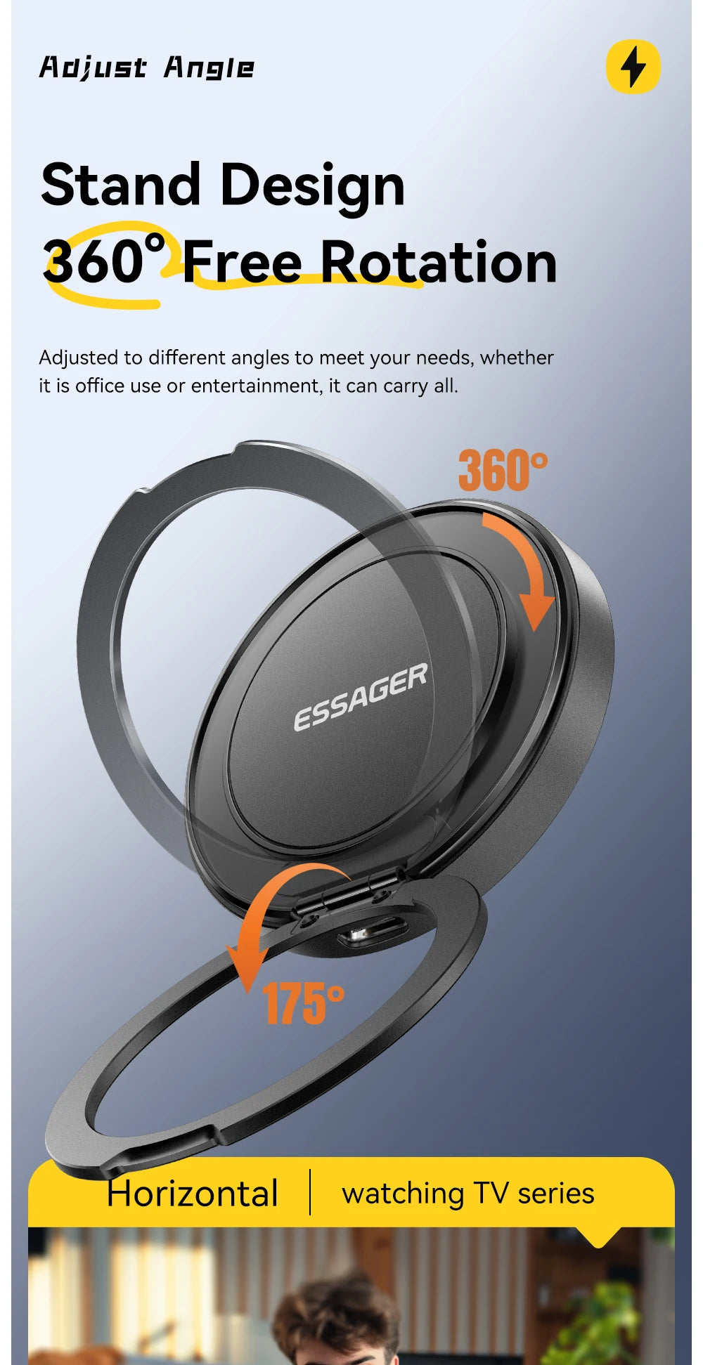 Essager 15W Magnetic Wireless Charger Pad – Fast Charging Stand for iPhone 12–17 & AirPods