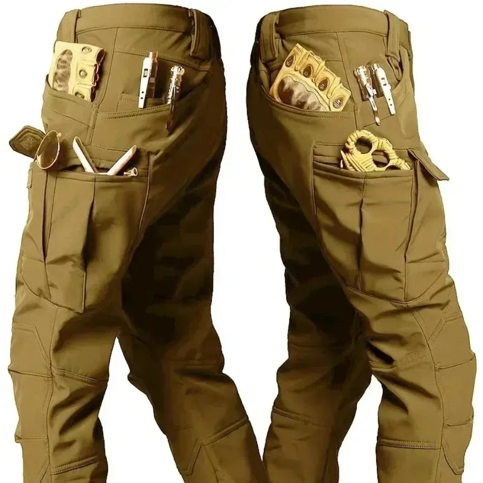 Men's Camo Waterproof Tactical Jacket & Fleece Pants Set – Winter Hunting Outdoor 2-Piece