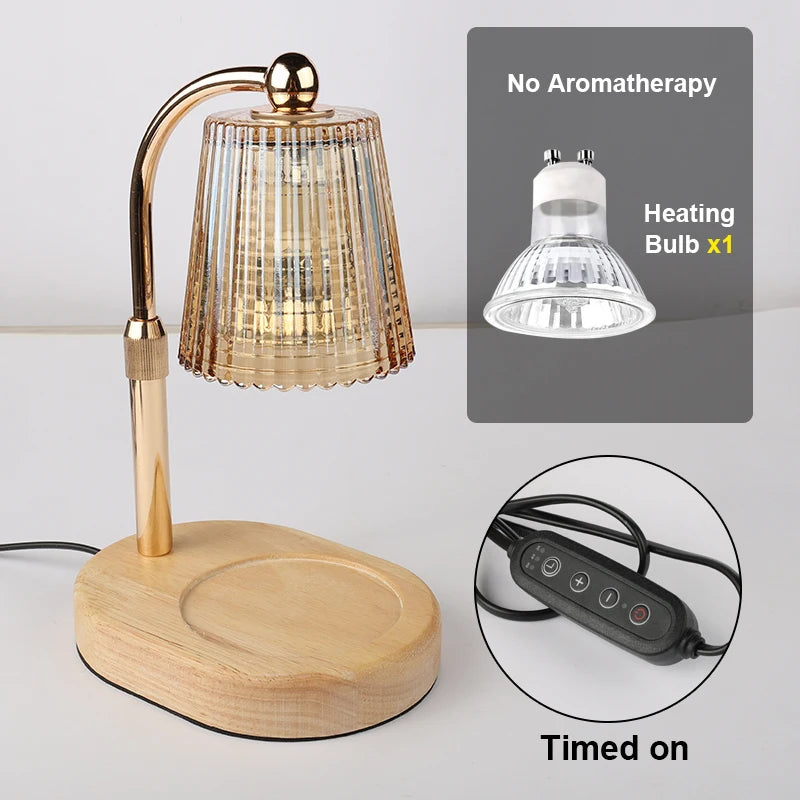 50W Dimmable Candle Warmer Lamp with Glass Shade