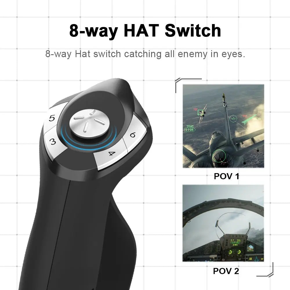 PXN 2119 PRO Flight Simulator Joystick – Vibration Gamepad for PC & PS4