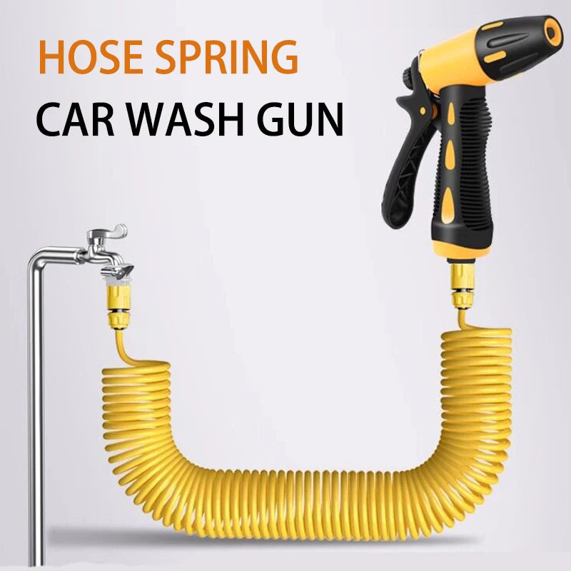 Telescopic Car Wash Gun with High-Pressure Nozzle – Extension Hose Set for Pressure Cleaner, 10m–20m Options