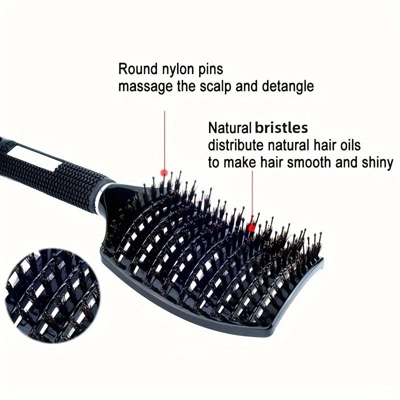 Scalp Massage Hair Brush – Professional Detangling Tool for Wet & Curly Hair