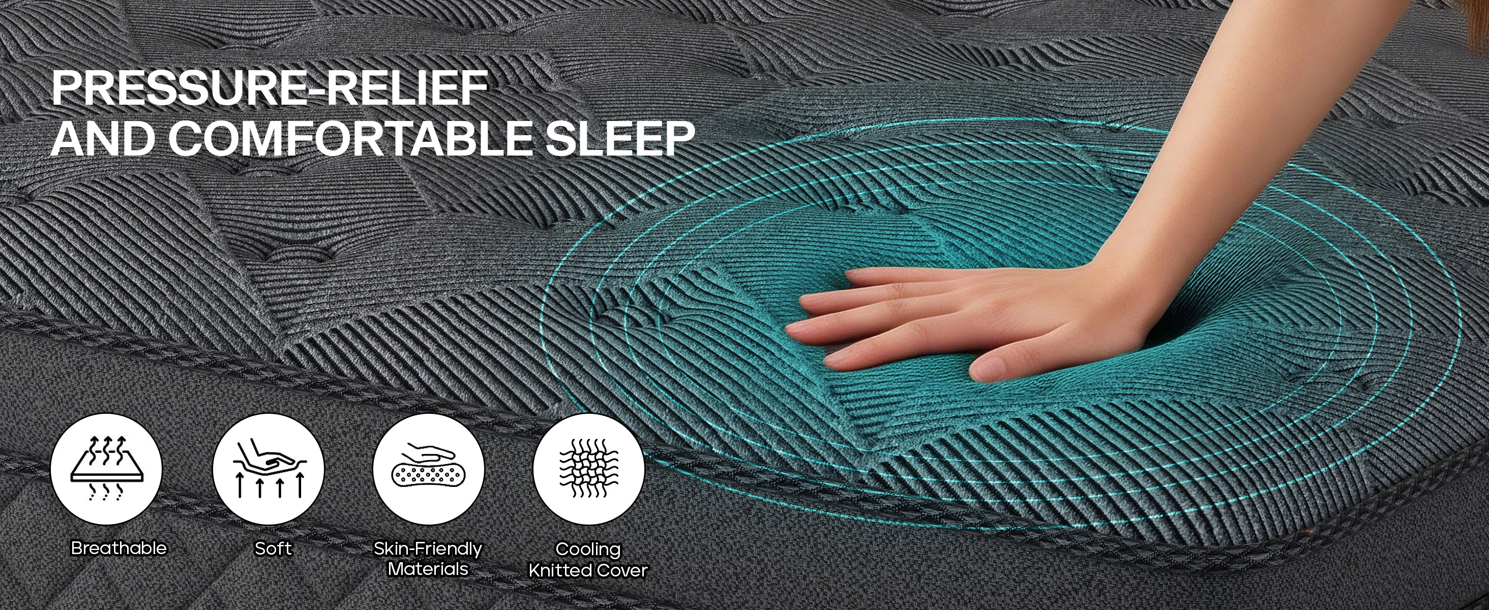 LayRoad 12-14inch Full-Size Memory Foam Mattress Available in Single, Twin, Queen, and King Sizes Boxed Mattress Medium Firmness