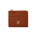 CH Letter Accent PU Leather Card Case Wallet – Elegant Compact Designer Wallet for Women