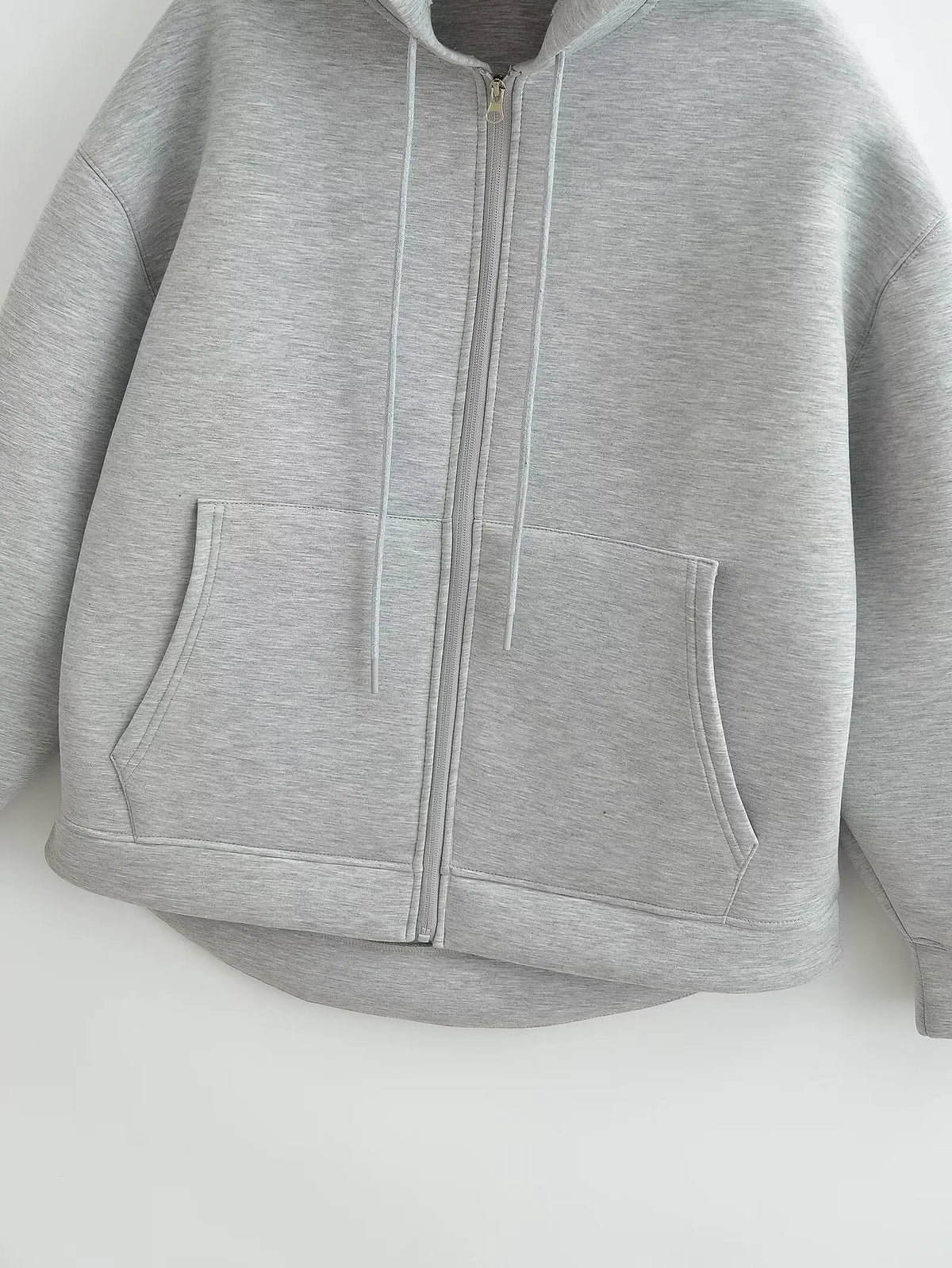 Women's Oversized Zip-Up Hoodie Coat – High Street Double Pocket Outerwear