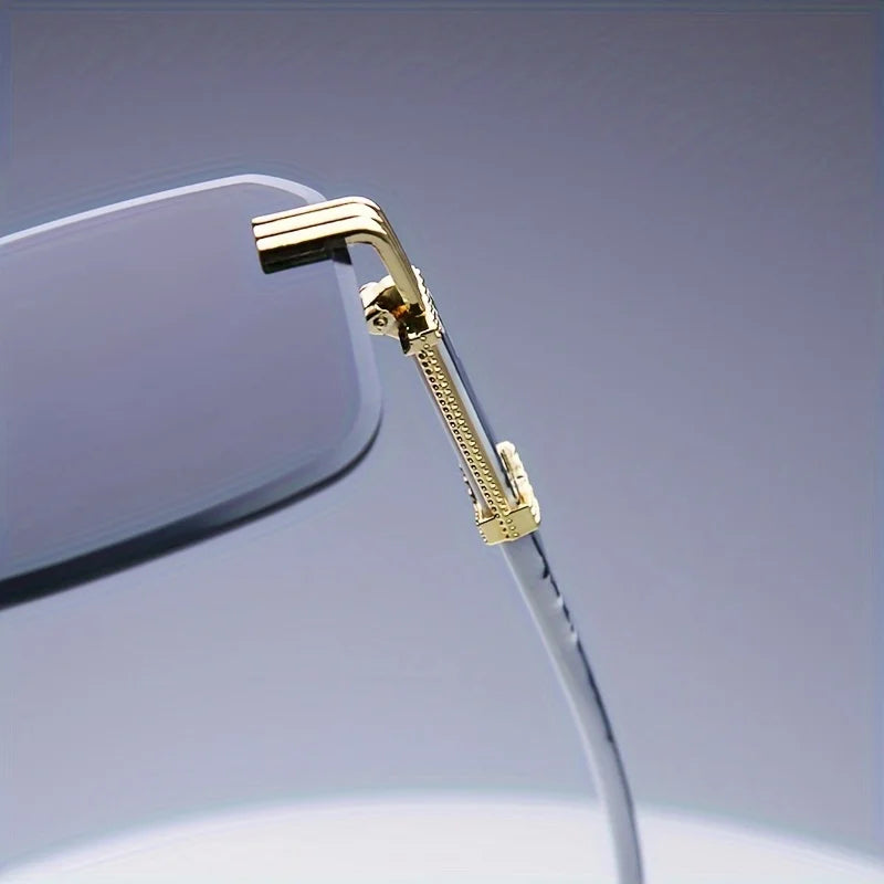 Fashion Rimless Sunglasses | Frameless Small Square UV Protection Shades for Men & Women