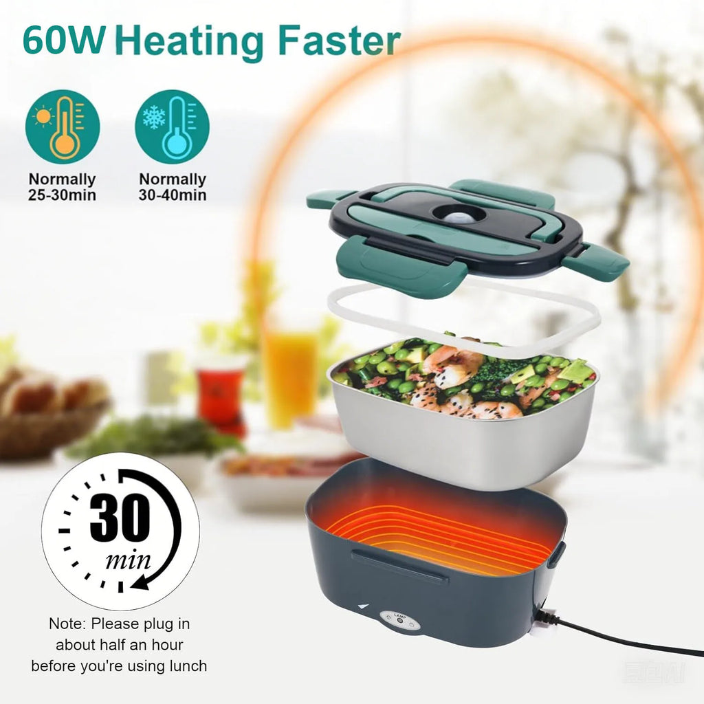 80W Electric Lunch Box – Portable Food Warmer