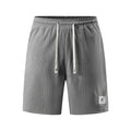Men's Corduroy Stretch Letter Print Shorts — Casual Textured Shorts