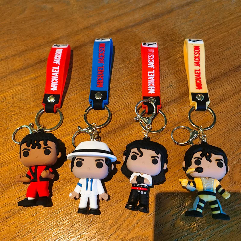 Handmade Music Singer Silicone Keychain – Creative Bag Accessory Key Ring Pendant for Men & Women