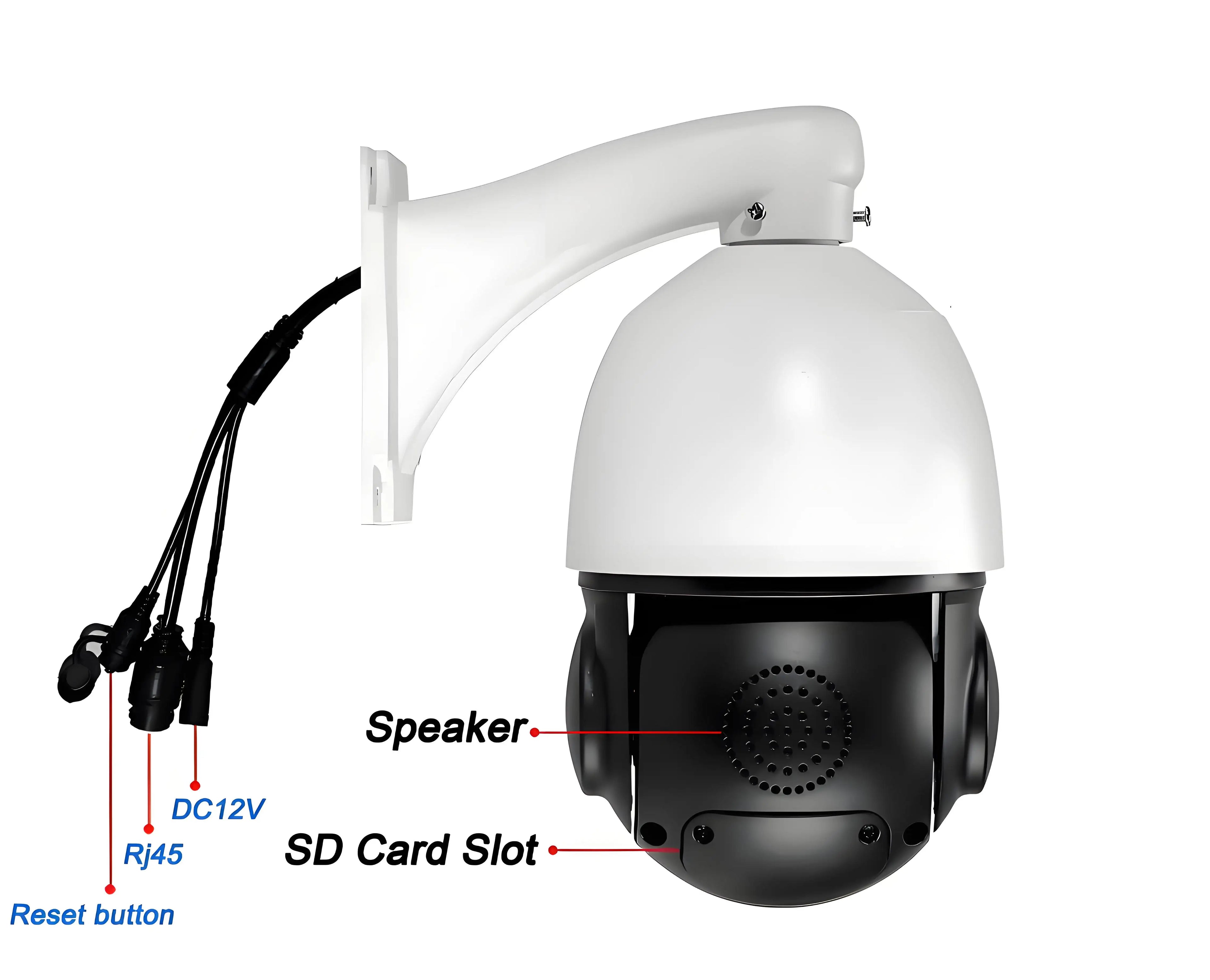 4K 54x Optical Zoom PTZ IP Security Camera — 360°