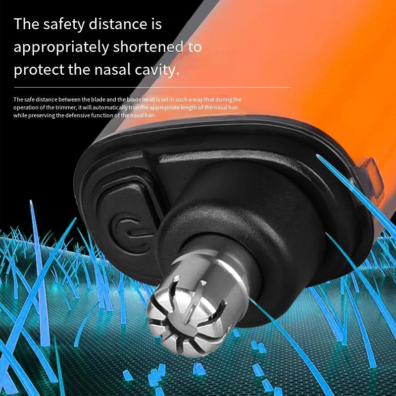 Clean. Precise. Painless. — Portable Rechargeable Nose & Ear Hair Trimmer | Mini Compact Design, Safe Blade, Men’s Grooming