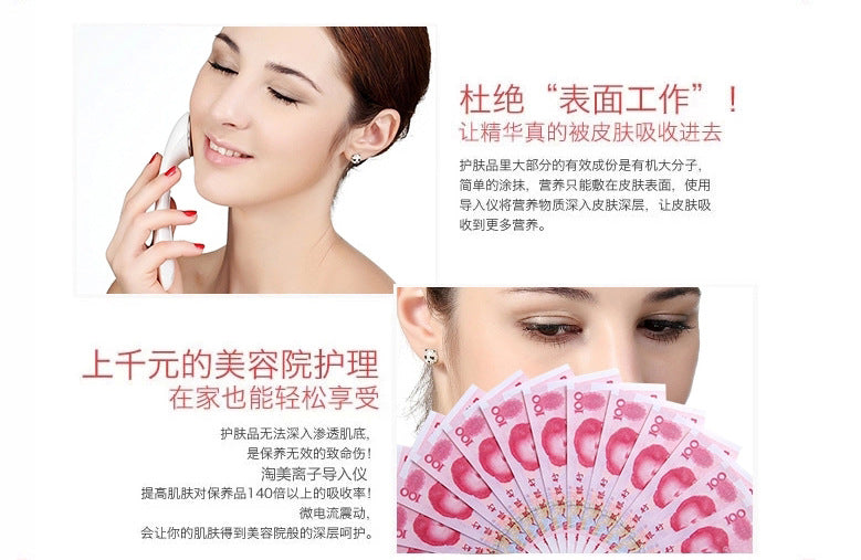 Ionic Ultrasonic Facial Beauty Device – Anti-Aging, Wrinkle Removal & Skin Firming Massager