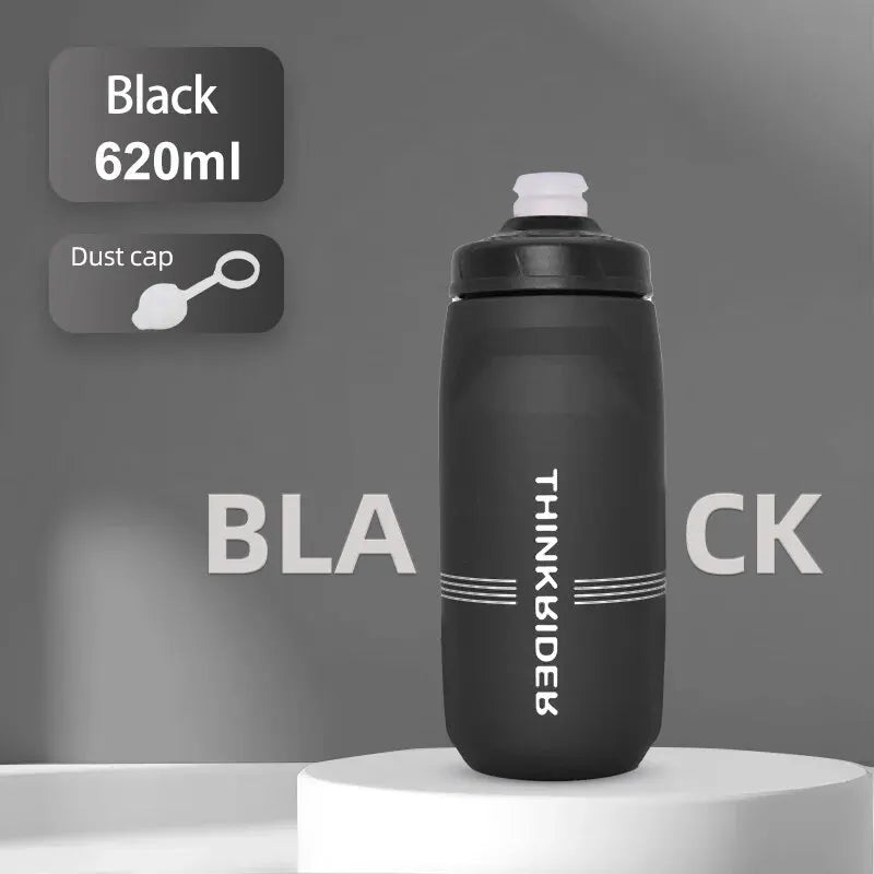 ThinkRider Cycling Water Bottle 620ml/750ml – Squeeze Jet, Leakproof, MTB & Road Bike Cage Compatible, 0–70°C