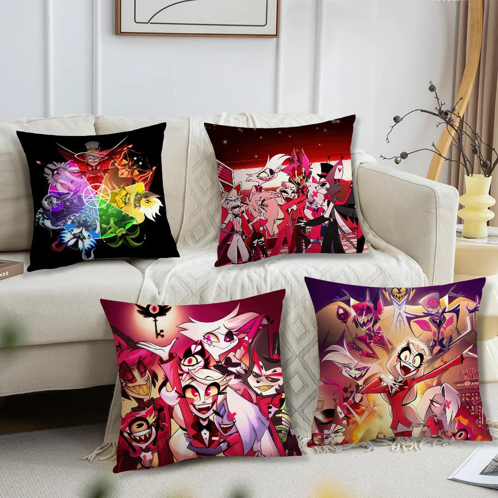 Hazbin Hotel Alastor Cartoon Pillow Cover – Double-Sided Print Cushion Case
