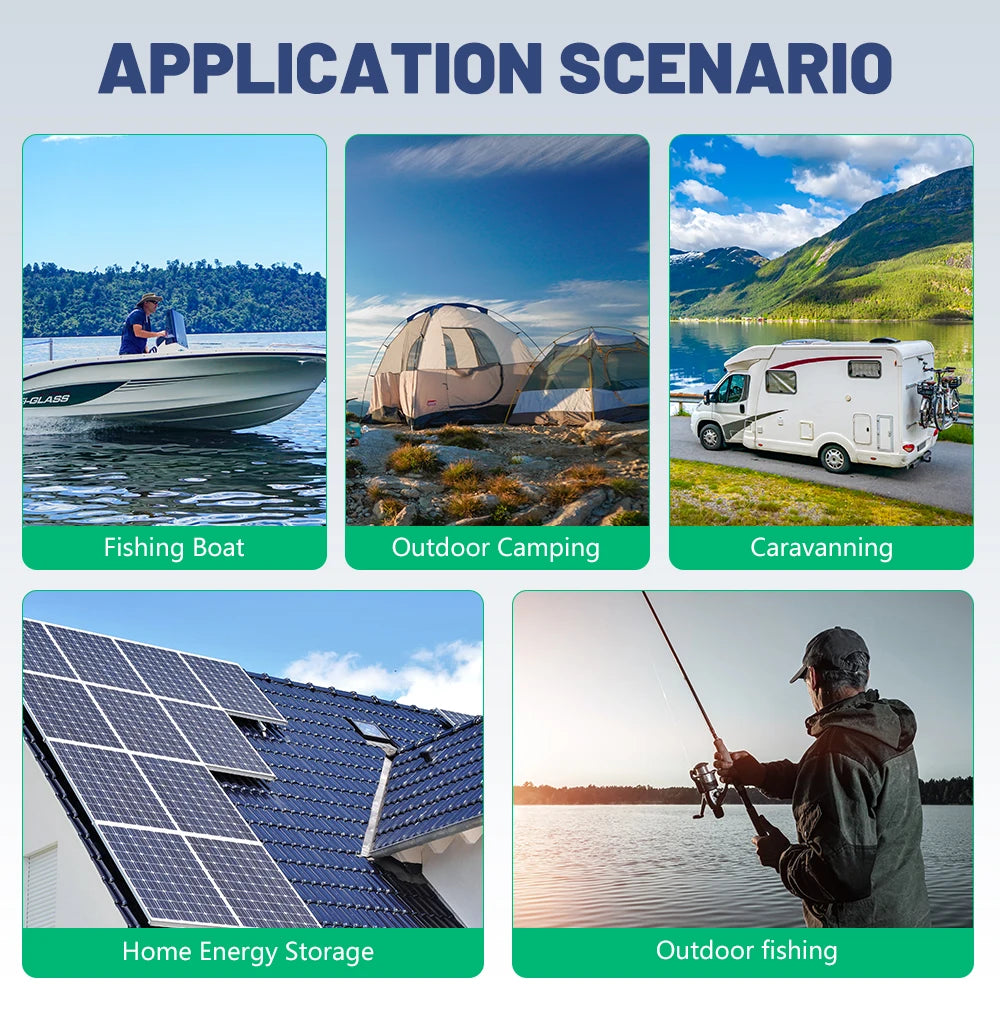 Portable Power Station 12V 300Ah — High-Capacity LiFePO4 Battery for Off-Grid & RV Use