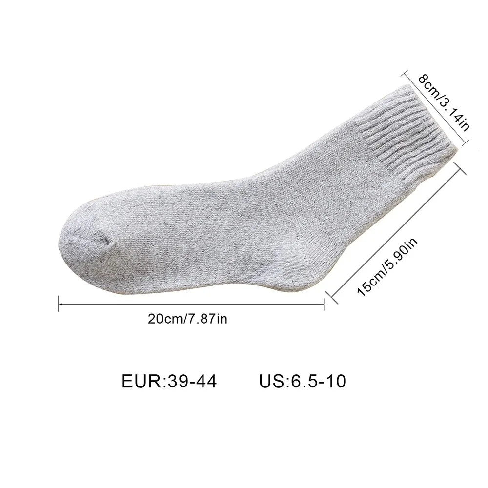 Men's Cotton-Blend Winter Socks, 3 Pairs