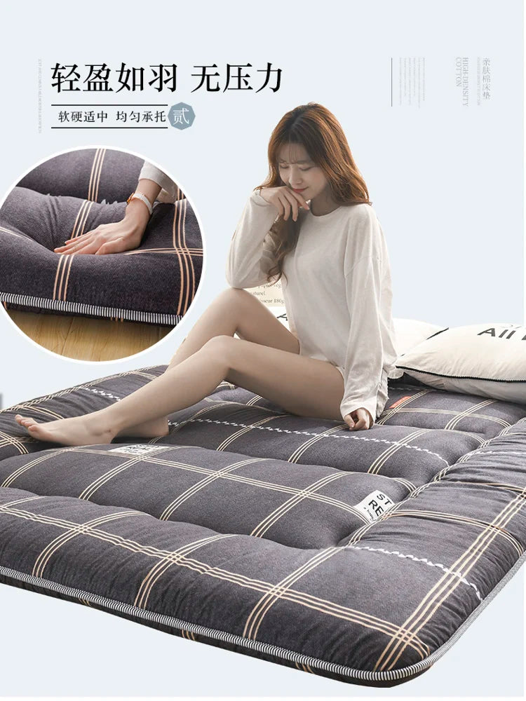 Japanese Thickened Tatami Floor Mat – Soft Cushion, Foldable Lazy Home Sleeping Pad, Bedroom Artifact