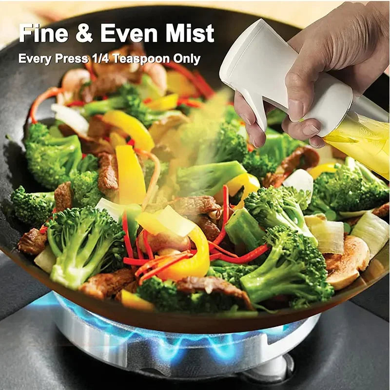 Oil Spray Bottle & Oil Brush — Dual-Use Misting Spray for Cooking & BBQ (200ml / 300ml / 500ml)