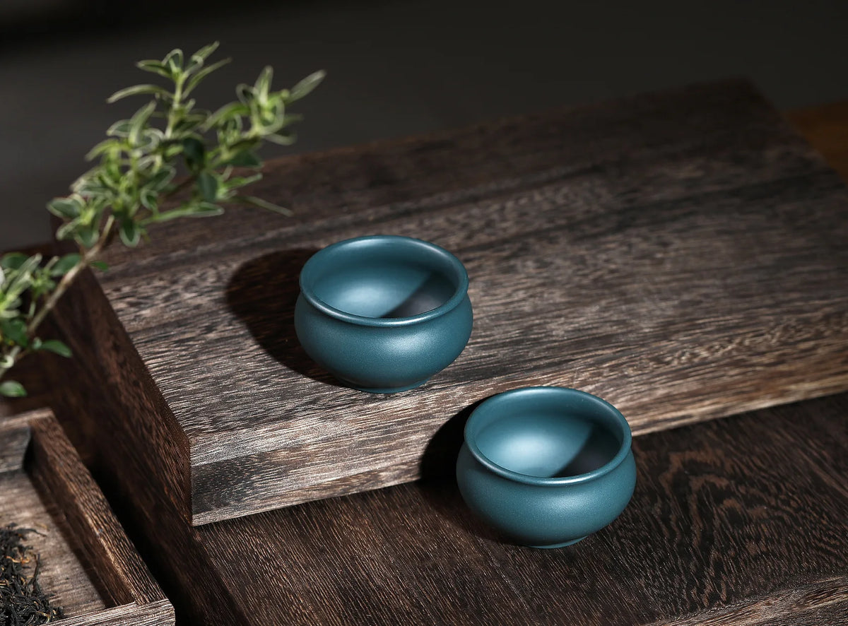 Purple Clay Teacups – Two-Piece 40ml Set