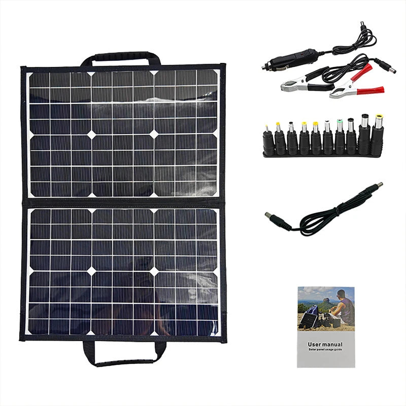 1000W Foldable Solar Panel Kit – Portable 18V Power Station Generator for Car, Boat & Camping