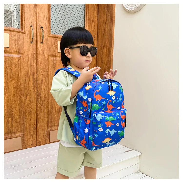 Dinosaur Print Backpack – Kids Kindergarten School Bag