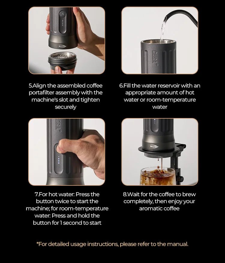 The Smartest Espresso Machine You Can Take Anywhere — IKAPE Kapo K2 | Bluetooth, 20-Bar, 13500mAh Battery, 51/58mm Portafilter