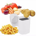 Perfect Fries. Every Time. — Stainless Steel French Fry Cutter & Potato Slicer | Natural Cut, Rapid Slicer, Veggie Dicer & Chopper, 12.5x9.5cm