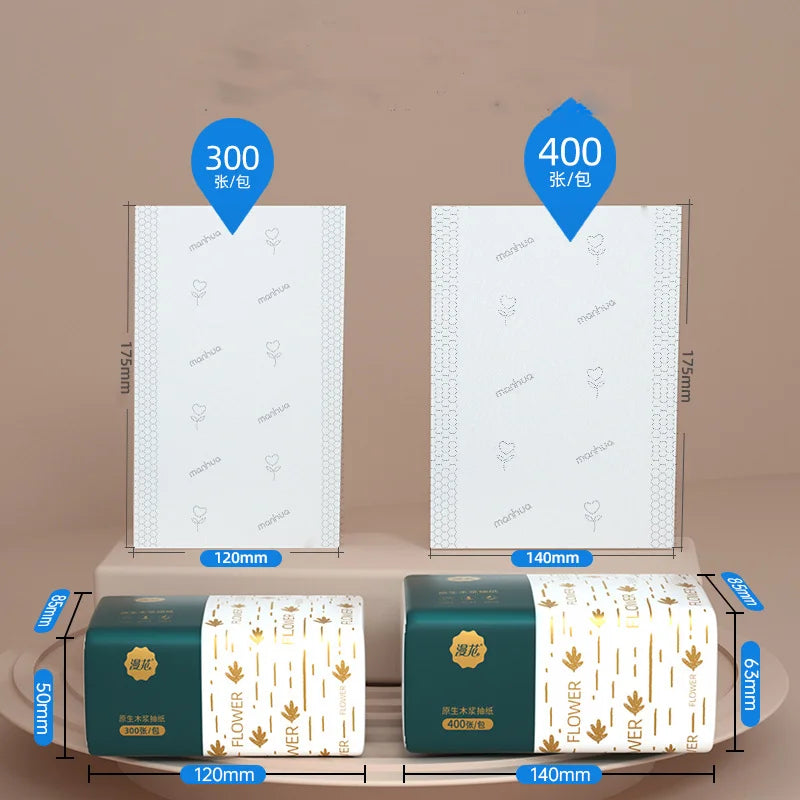Soft. Strong. Bulk Value. — 4-Ply Facial Tissue Boxes | 300 Sheets Per Box, Virgin Wood Pulp, Household Napkins, 4/12/24 Pack Options