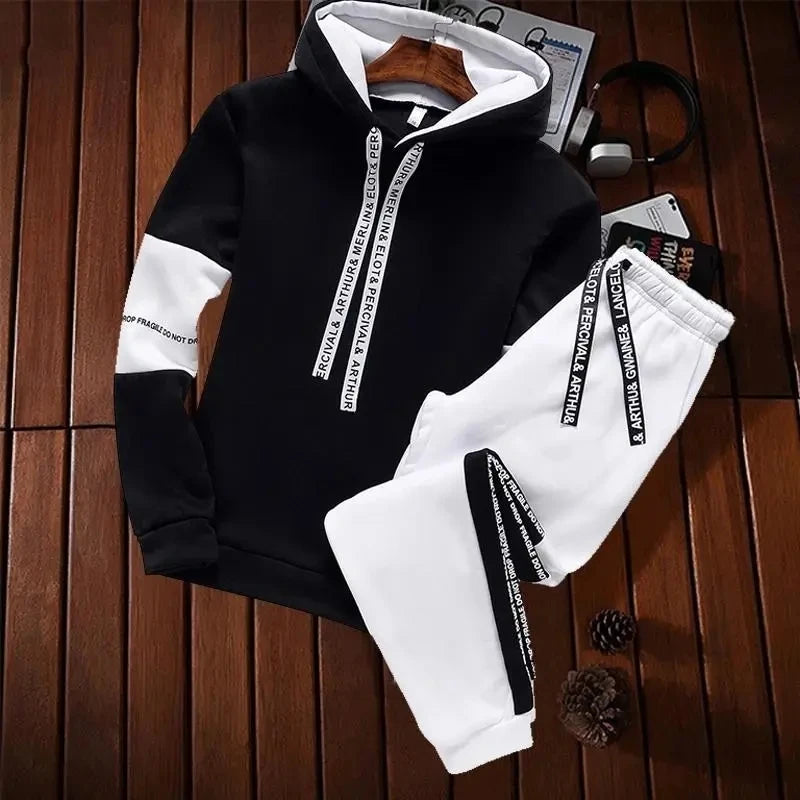 Men's Letter Print Hooded Sweatshirt — Hip Hop Pullover Sports Hoodie