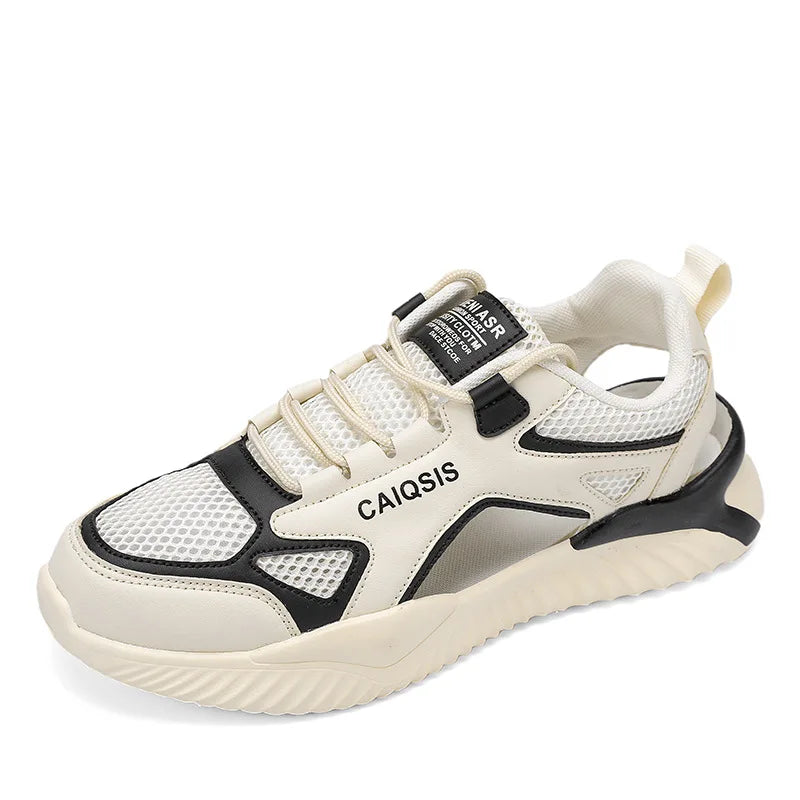 Breathable Mesh Lace-Up Sandals