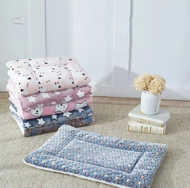 Flannel Pet Sleeping Mat – Soft Dog & Cat Bed Cushion, Puppy Sofa Mattress, Small to Large Dogs