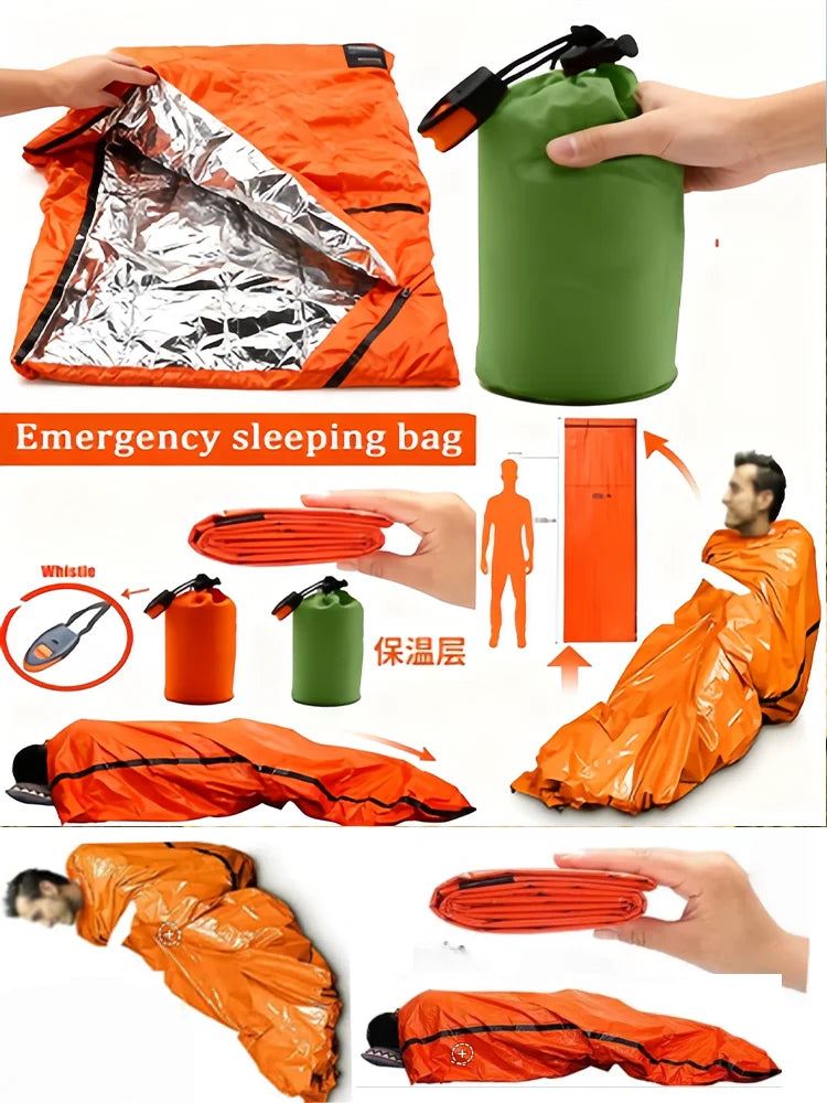 Emergency Survival Sleeping Bag – Waterproof Mylar Bivy Sack for Camping, Hiking & Outdoor