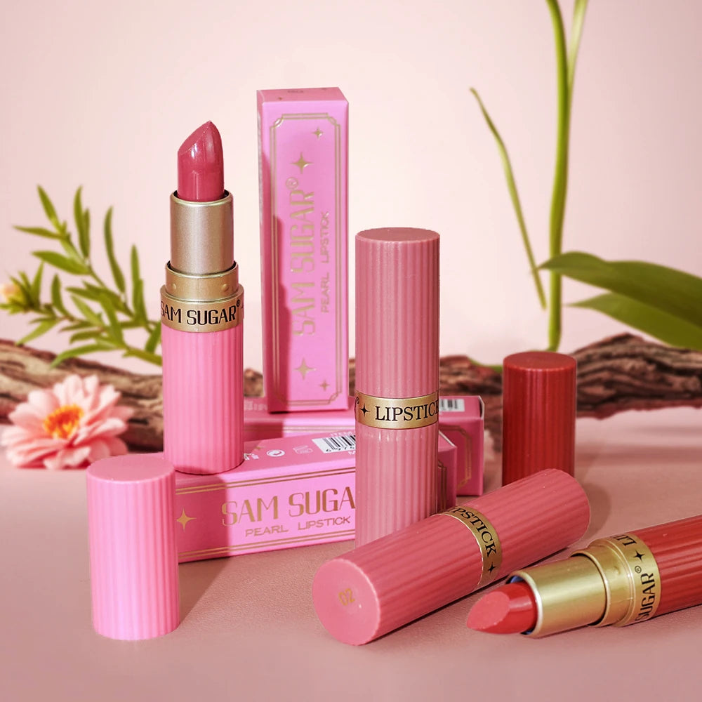 Pearlescent Glitter Velvet Lipstick — Waterproof Matte Shimmer Diamond Finish