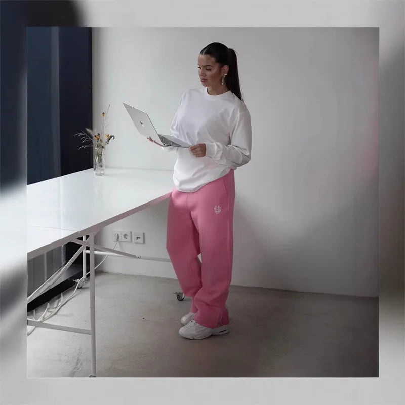 Y2K High Street Drawstring Sweatpants — Hip-Hop Rap Casual Trousers Unisex
