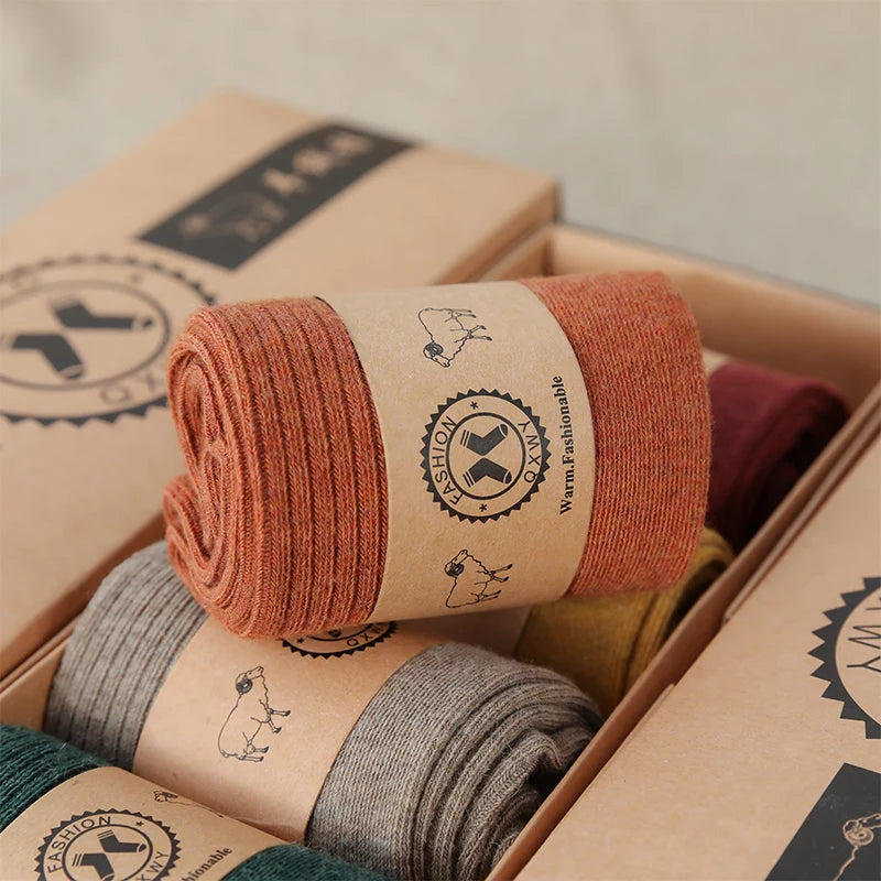 Thick Wool-Blend Mid-Calf Boot Socks