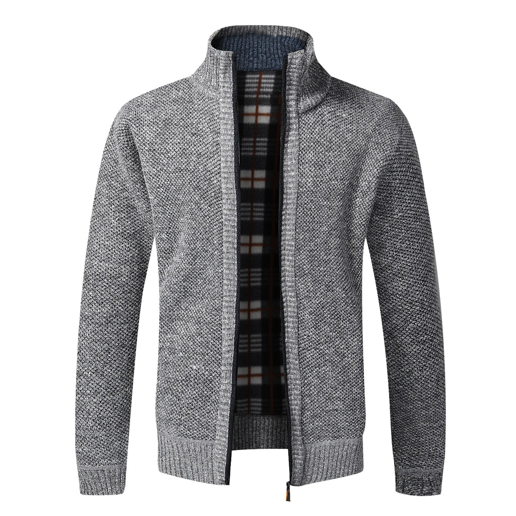 Men's Full Zip Knitted Cardigan Sweater — Classic Casual Knitwear