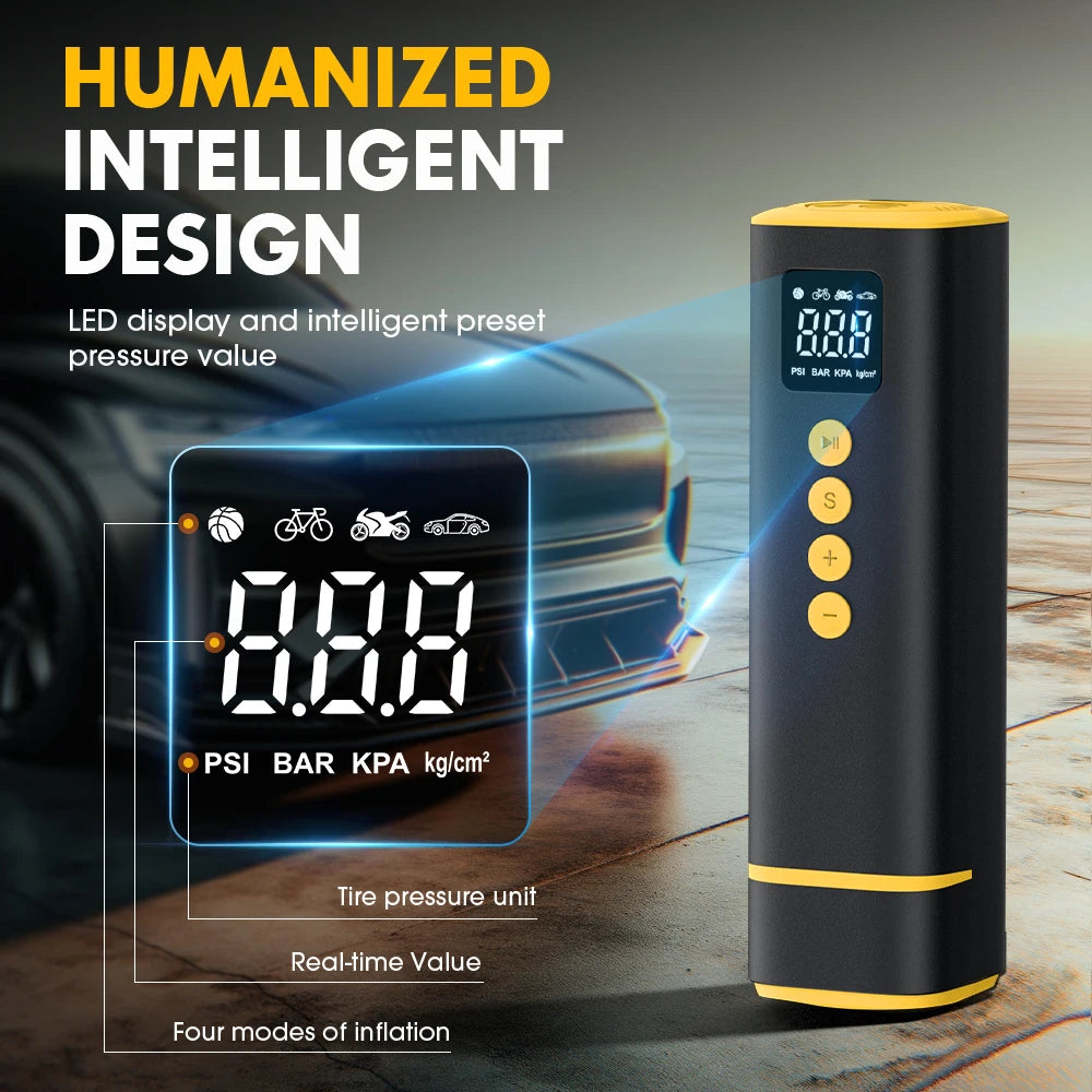 12V Digital Tire Inflator with Auto Shutoff, 150 PSI