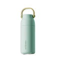 500ml Handheld Vacuum Thermos Bottle – 316 SS Interior, 360° Leakproof, CIQ Certified, Light Green/White/Orange